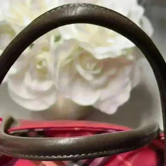 🔥🔥 Burberry Blue Label XL Red Plaid Tote & COA EUC! - Picture 5 of 7